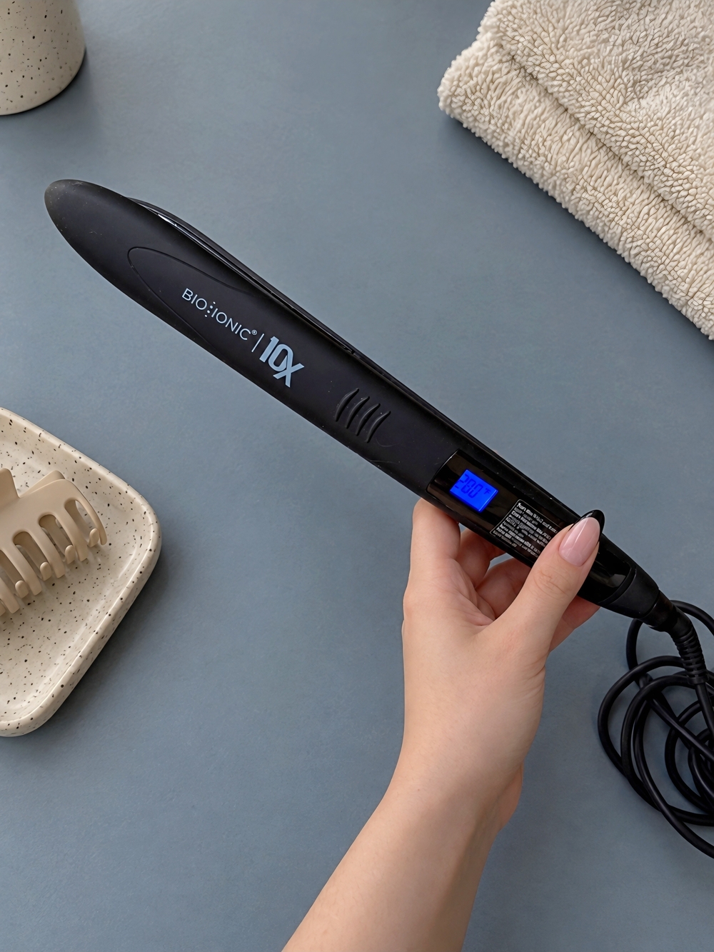 Bio Ionic 10X Pro Styling Iron 1" Nano Ionic-with Vibrating Plates Used Great!!!